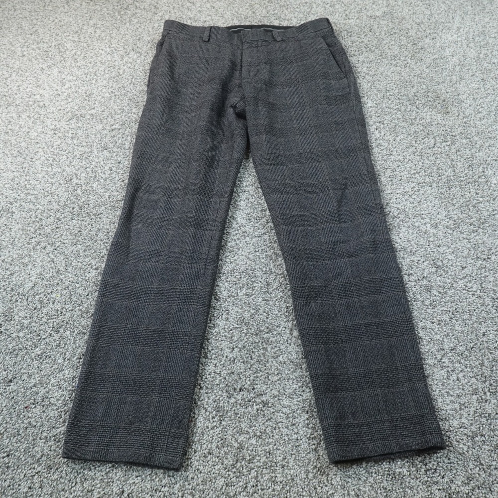 J Crew Pants Mens 30X30 Gray Glen Plaid Ludlow Wool Slim Flat Front Dress Chino